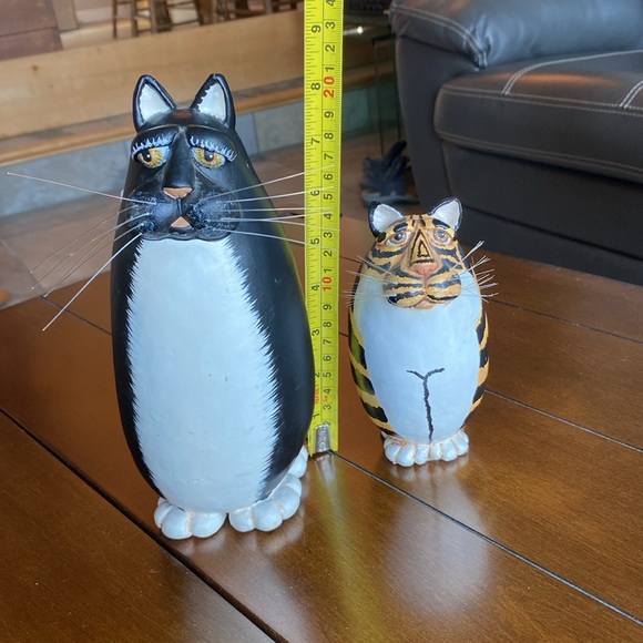 Lot of 2 Vintage Vicki Thomas Gourd Shaped Cats Enesco Corporation 1997 - Picture 4 of 8